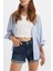 Kadın Yüksek Bel Mavi Kadın Mom Denim Kot Şort - A5564-0004 2