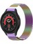 Samsung Galaxy Watch 4/5/5 Pro/6 Tam Uyumlu Metal Hasır Kordon Kavisli Tasarım Kayış 2