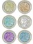 Tırnak Glitter Ayna Tozu, Krom Glitter, Manikür Tırnak Tozu 6'lı Set 2