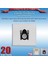 Bosch Bbz 2 Af 1 - Bbz 2 Af 2 - Bbz 22 Af - Bbz 24 Af - Bbz 41 Fg Xxl - Bbz 50 Af - Bbz 51 Af - Bbz 6 Af - Bbz 8 Af 1 - Bbz 8 Af 2 Modellerine Uygun 20 Adet Süpürge Toz Torbası 200620 2