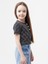 Kız Çocuk Lc Aplikeli Çizgili Crop T-Shirt 5