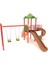 Bir Kuleli, Iki Kaydıraklı, Ikili Salıncaklı Çocuk Parkı | 5.5x4.5m 2