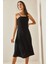 Siyah Ince Askılı Midi Elbise 5YXK6-48697-02 4
