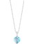 Blue London Topaz 925 Ayar Beyaz Renk Gümüş Kolye 2