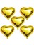 10 Inç Mini Kalp Folyo Balon Gold 5 Adet 1