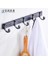 Havlu Kanca Punch Ücretsiz Siyah Alüminyum Kapı Duvar Montaj Banyo Kanatlı Askısı Banyo Mutfak Donanım | Robe Hooks (Yurt Dışından) 2