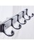 Havlu Kanca Punch Ücretsiz Siyah Alüminyum Kapı Duvar Montaj Banyo Kanatlı Askısı Banyo Mutfak Donanım | Robe Hooks (Yurt Dışından) 3