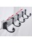 Havlu Kanca Punch Ücretsiz Siyah Alüminyum Kapı Duvar Montaj Banyo Kanatlı Askısı Banyo Mutfak Donanım | Robe Hooks (Yurt Dışından) 4
