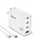 100W Usb-C Güç Adaptörü 4 Port Gan (Akım Korumalı) Type-C Hızlı iPhone & Android & iPad & Macbook Şarj Cihazı (Type-C Kablo Dahildir) 1