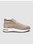 Triko Bej Bağcıklı Kadın Sneaker 1