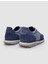 Deri Mavi Süet Bağcıklı Erkek Sneaker 3