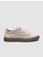 Deri Bej Bağcıklı Erkek Sneaker 1
