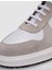 %100 Hakiki Deri Beyaz - Bej Süet Bağcıklı Erkek Sneaker 5