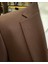 Klasik Kesim Regular Fit Ceket Yelek Pantalon Takım Elbise Kahverengi T12253 3