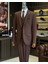 Klasik Kesim Regular Fit Ceket Yelek Pantalon Takım Elbise Kahverengi T12253 5