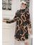 Desenli Camel Tesettür Tunik 11698C 2