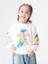 Kız Çocuk Fil Baskılı Beli Lastikli Sweatshirt 3