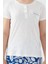 Kadın Beyaz Desenli Pijama Takımı 3