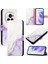 Onur Için Kılıf Sihirli 6 5g Mermer Desen Kickstand Pu Deri Cüzdan (Yurt Dışından) 5