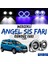 Dacia Dokker 2012-2022 Uyumlu Üniversal Mercekli Angel Sis Farı Metal Su Geçirmez 76 mm Mavi Halkalı Gündüz Farı Angel Eyes 2 Adet 1