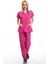 Cerrahi Doktor Scrubs Hemşire Forması Fuşya Takım 1