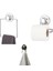 Hem Vakumlu Hem Vidalı Banyo Aksesuarı 3 Lü Set Kare Havluluk + Tuvalet Kağıtlığı + 2 Kancalı Havlu Askısı 1