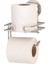 Hem Vakumlu Hem Vidalı Banyo Aksesuarı 3 Lü Set Kare Havluluk + Tuvalet Kağıtlığı + 2 Kancalı Havlu Askısı 3