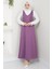 Nehir Örme Jile Elbise Mor Hm2389 1
