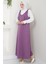 Nehir Örme Jile Elbise Mor Hm2389 4
