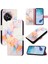 Oneplus 12 Için Kılıf 5g Pu Deri Cüzdan Kickstand Mermer Desen (Yurt Dışından) 5