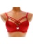 1110 Kadın Desteksiz Çapraz Ipli Kırmızı Sütyen 1