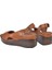 Hakiki Deri Platform Taban Kadın Sandalet BEL-1425 TABA 5