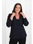 Kadın Astarlı Büyük Beden Blazer Ceket 0101-1 1