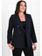 Kadın Astarlı Büyük Beden Blazer Ceket 0101-1 3