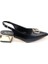 Sprs 02828 4 Cm Topuklu Kadın Arkası Açık Stiletto Ayakkabı 2