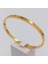 Tekno Trust 1 Yıl Çelik Gold Iç Çevresi 15 Cm. (Bebe Boy) Crtr Ince Taşsız Kelepçe Bileklik Altın Zirkon Taş Çe 1