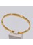 Tekno Trust 1 Yıl Çelik Gold Iç Çevresi 15 Cm. (Bebe Boy) Crtr Ince Taşsız Kelepçe Bileklik Altın Zirkon Taş Çe 4