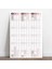2025 Yıllık Planlayıcı Duvar Takvim Bordo Mürdün Çizgili Yearly Wall Planner 2