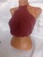 Vişne Rengi Handmade Büstiyer Crop Top 1