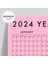Pembe Renk 2025 Yıllık Planlayıcı Duvar Takvimi, 2025 Takvim, Yıllık Plan, Aylık Planlayıcı 2