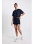 Fit Standart Fit Sporcu Düz Paça Ribana Şort A9919AX24SM 1