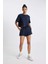 Fit Standart Fit Sporcu Düz Paça Ribana Şort A9919AX24SM 2
