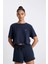 Fit Standart Fit Sporcu Düz Paça Ribana Şort A9919AX24SM 3