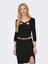 Onllısa Ls Squareneck Knt Kadın Siyah Kazak - 15300377 2