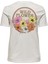 Onlfreya Reg S/s Flower Top Box Jrs Kadın Beyaz Sweatshirt - 15290566 2