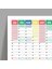 2025 Yıllık Planlayıcı Duvar Takvim Kırmızı Yeşil Mavi Çizgili Yearly Wall Planner 3
