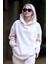 Kadın 3 Iplik Içi Pamuklu Oversize Uzun Kollu Sweatshirt 1