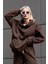 Kadın 3 Iplik Içi Pamuklu Oversize Uzun Kollu Sweatshirt 2