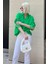 Mad Girls Yeşil Oversize Gömlek MG1369 3