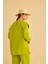 Eles Omuz Taşlı Kolları Büzgülü Keten Olive Tunik Pantolon Takım 5